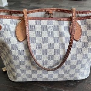 Louis Vuitton Neverfull Damier Azur Handbag
